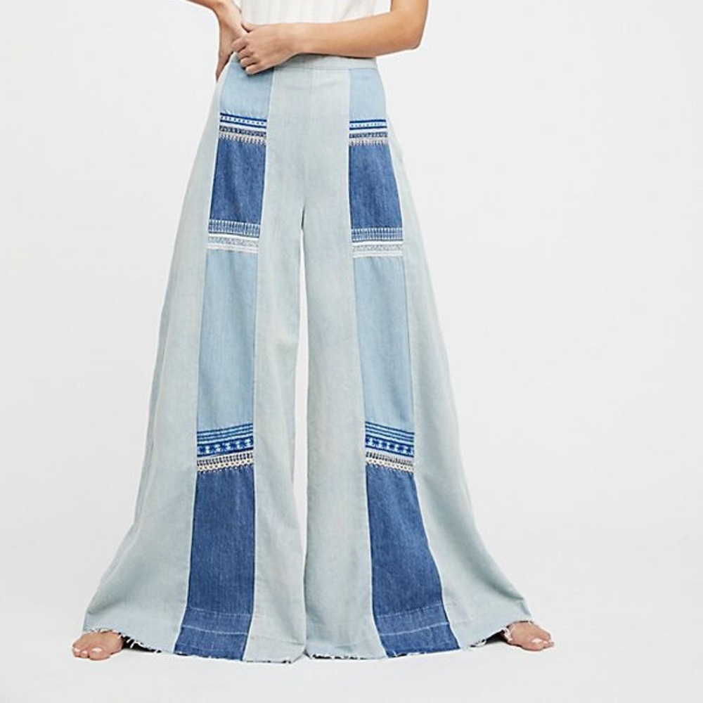 15. Free People Willa Pieced Wide Leg Pants